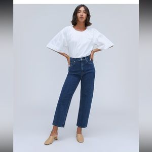 Everlane The ‘90s Way-High Rich Indigo High Rise Straight Leg Jeans